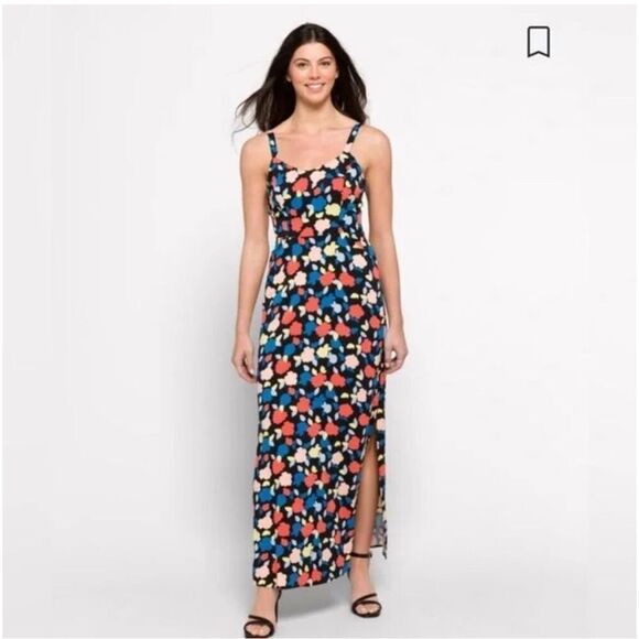 MARKET & SPRUCE | beatriz multi color floral maxi dress Med Petite - Picture 1 of 15